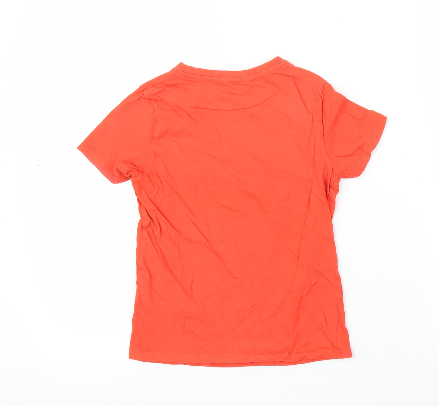 Pep&Co Boys Orange   Basic T-Shirt Size 7-8 Years