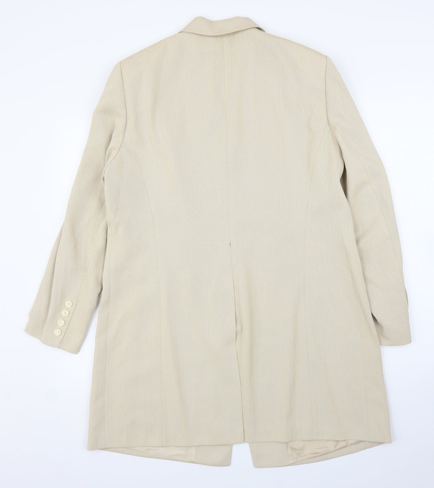 Gerry Weber Womens Beige Herringbone  Jacket Suit Jacket Size 16