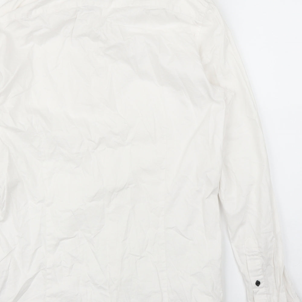 H&M Mens White    Button-Up Size M