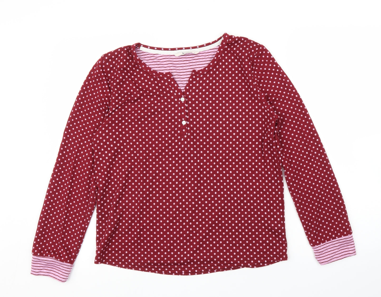 TU Womens Purple Polka Dot  Basic Blouse Size 12