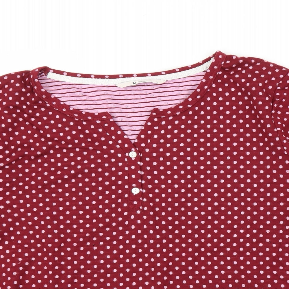 TU Womens Purple Polka Dot  Basic Blouse Size 12