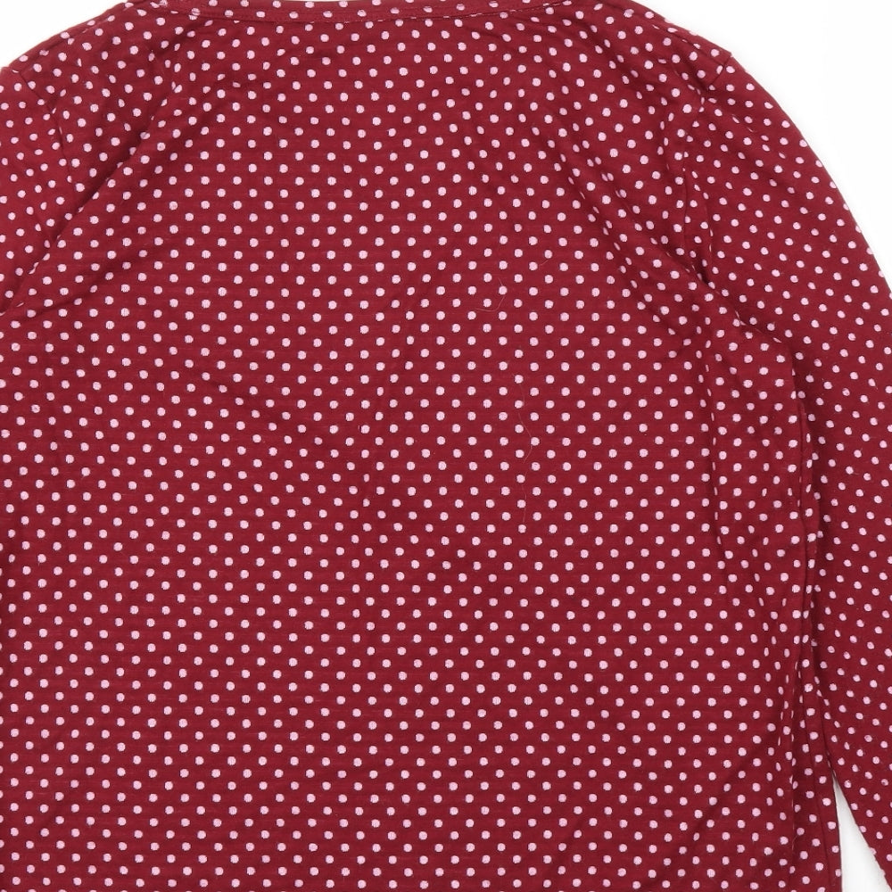 TU Womens Purple Polka Dot  Basic Blouse Size 12