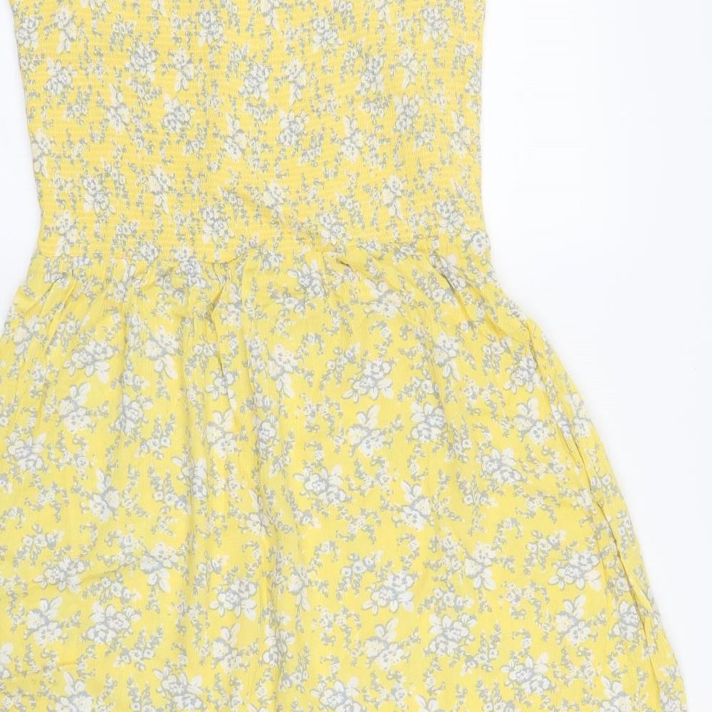 NEXT Womens Yellow Floral  A-Line  Size 14
