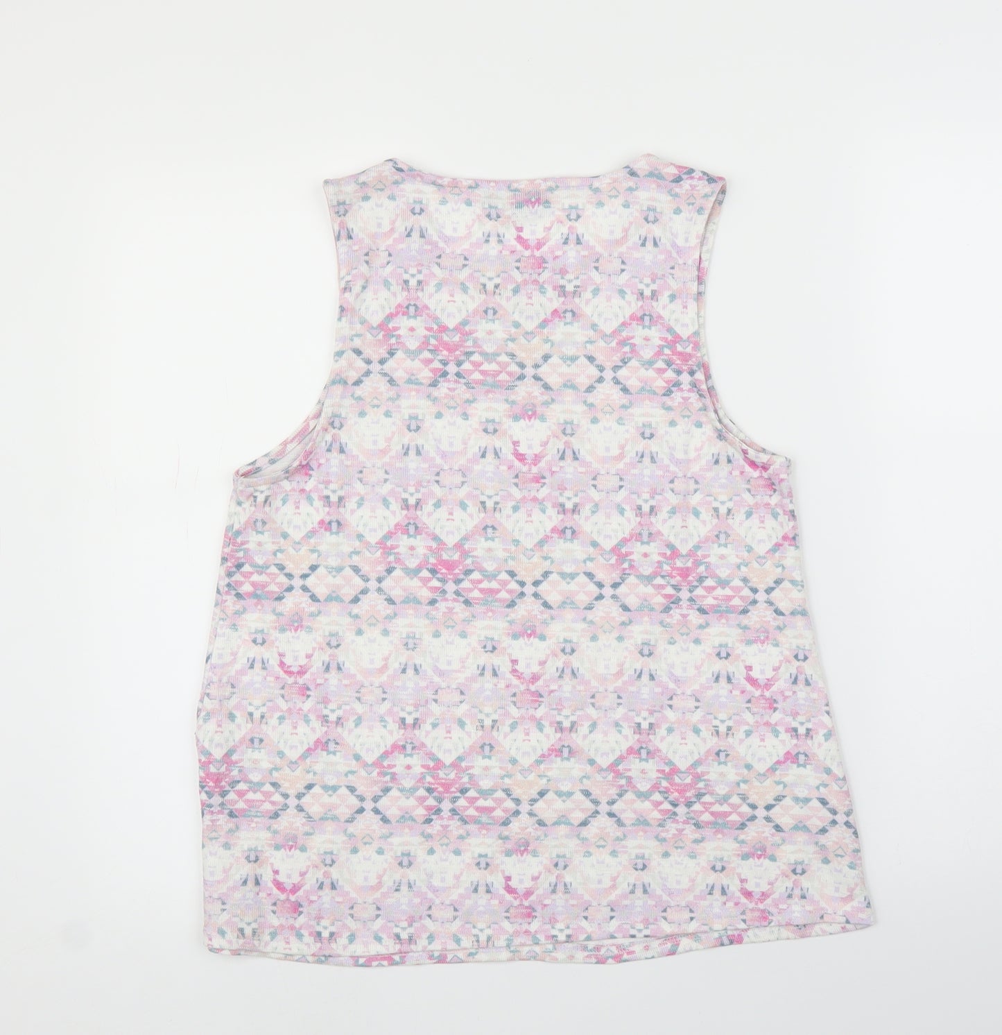 New Look Womens Purple Geometric  Basic Tank Size 12