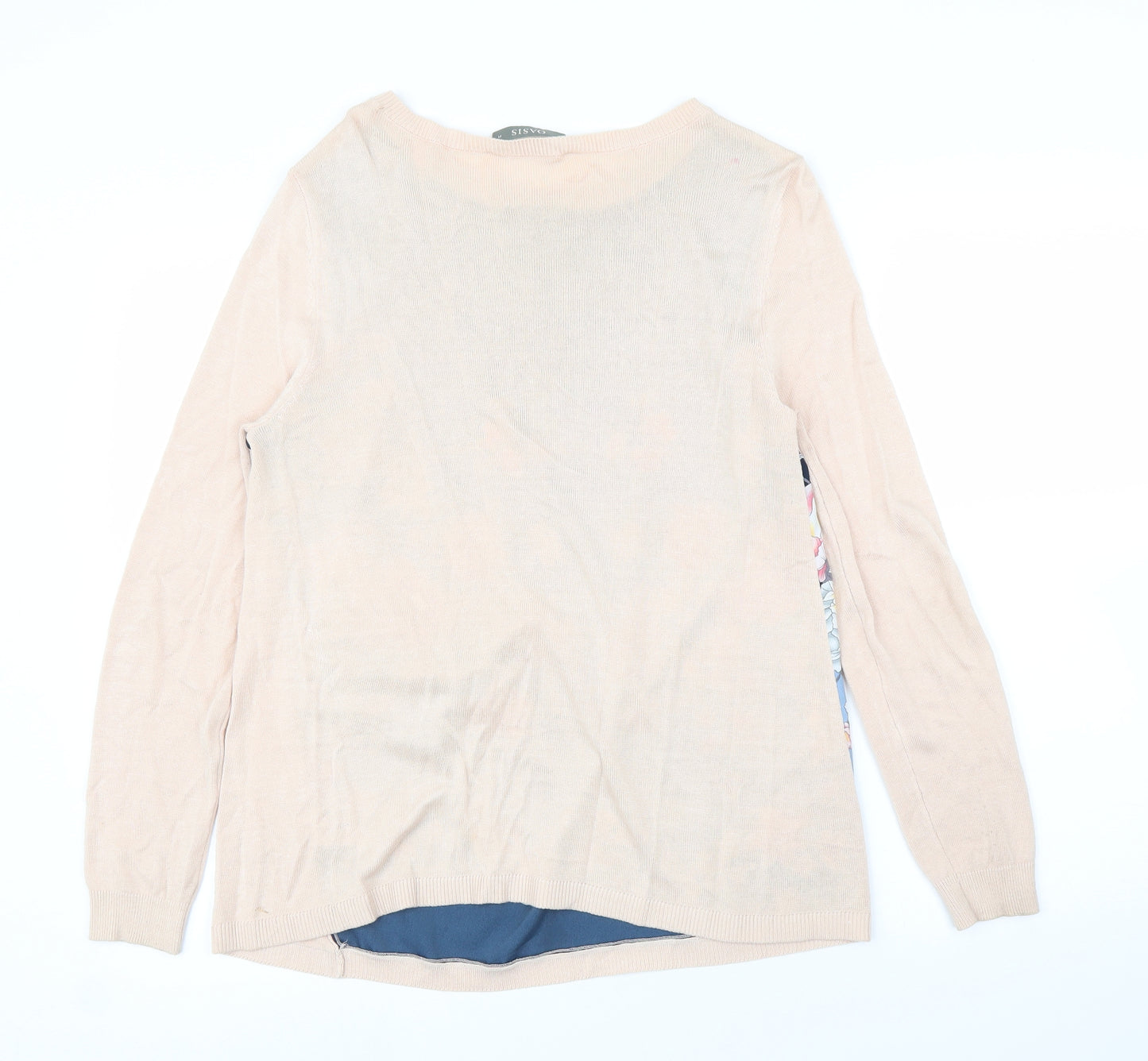 Oasis Womens Pink Floral  Pullover Jumper Size M