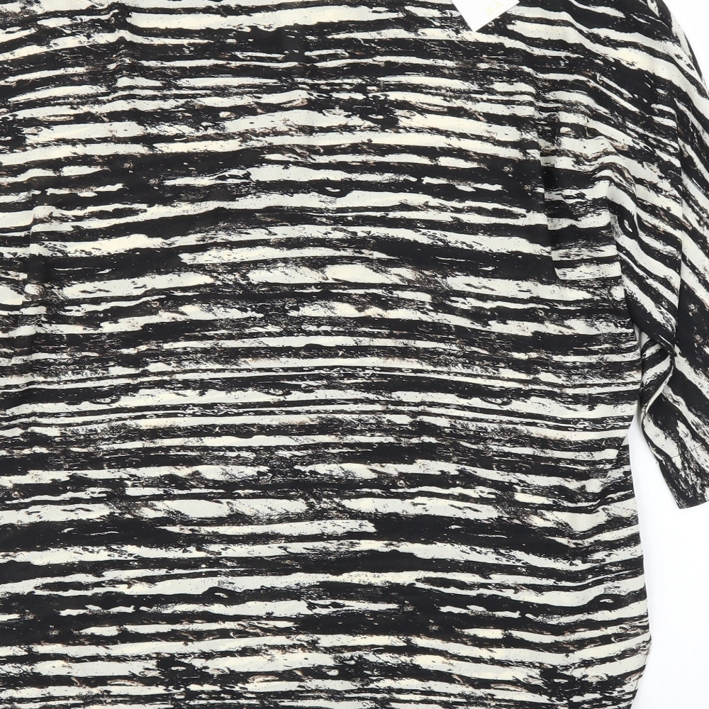 Primark Womens Beige Animal Print  Basic Blouse Size 14