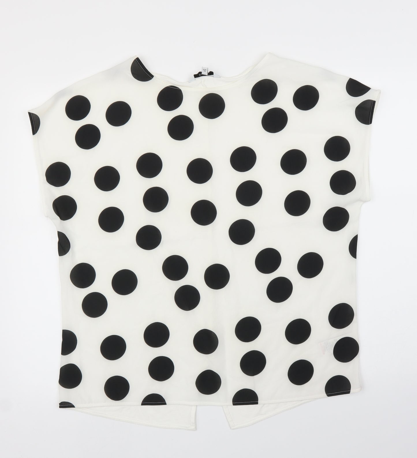 NEXT Womens White Polka Dot  Basic Blouse Size 14