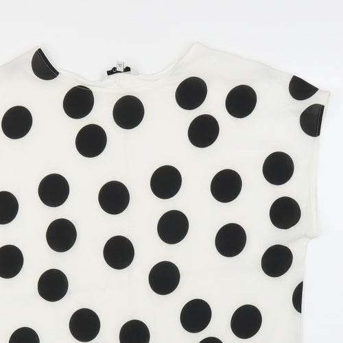NEXT Womens White Polka Dot  Basic Blouse Size 14