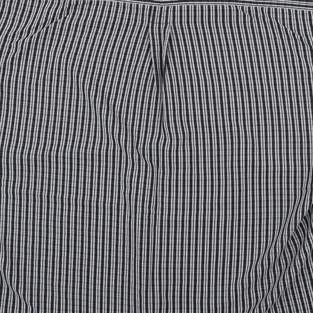 Guiness Mens Black Striped   Button-Up Size 3XL