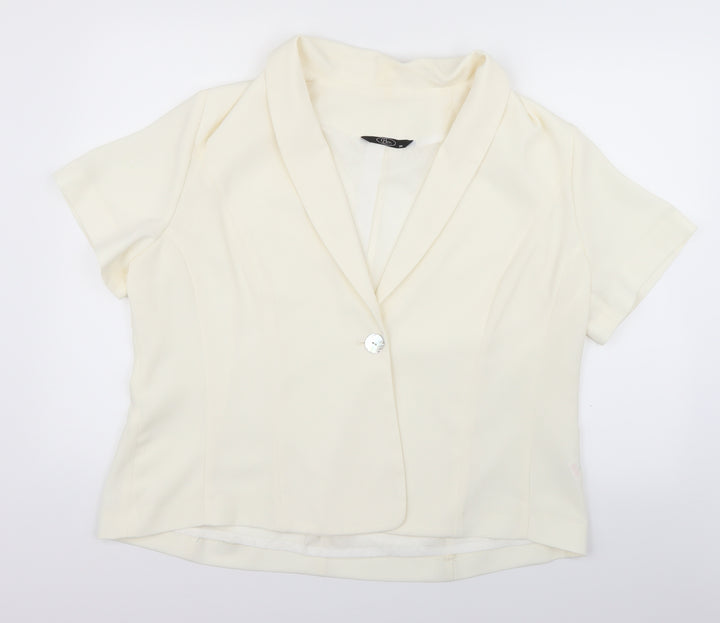BM Womens Ivory Jacket Blazer Size 20