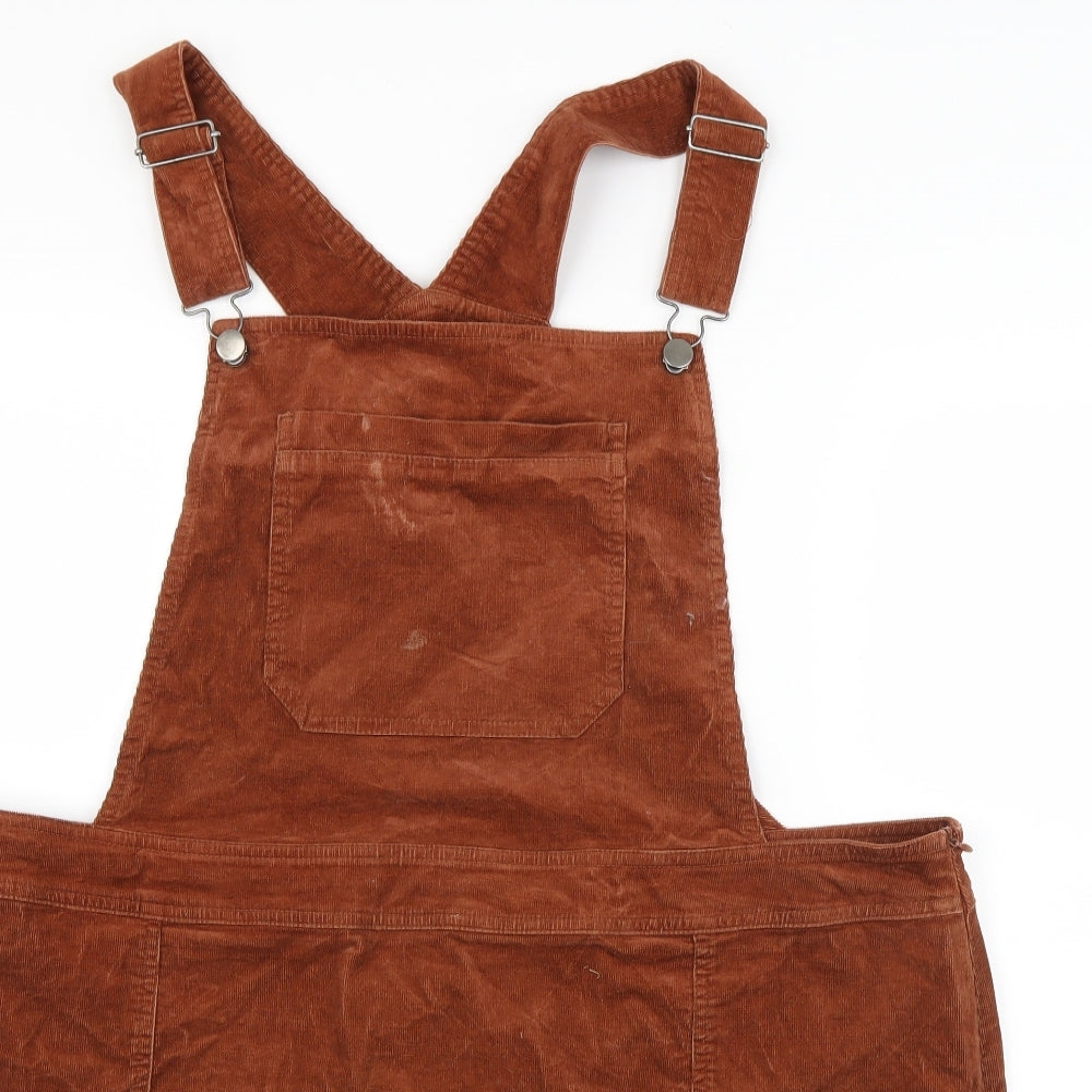 Dorothy Perkins Womens Brown   Dungaree One-Piece Size 18