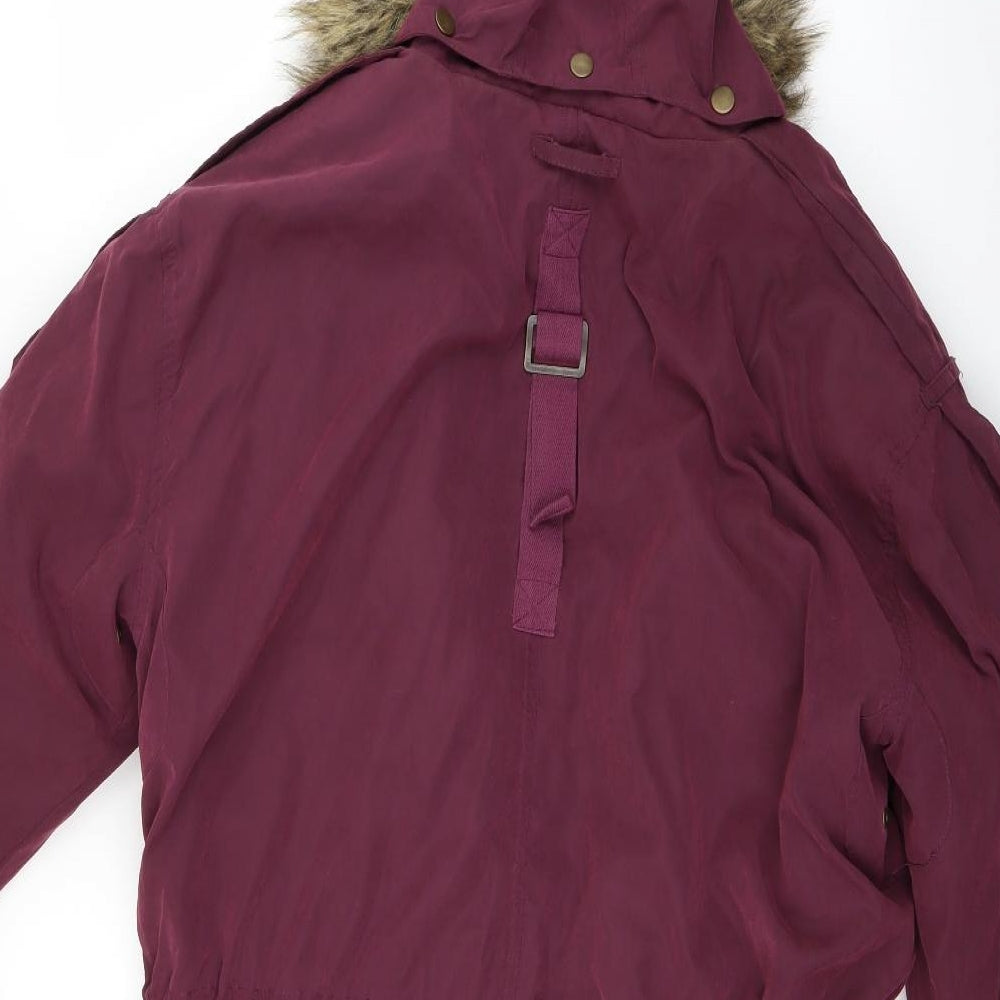 ASOS Womens Purple   Parka Coat Size 10