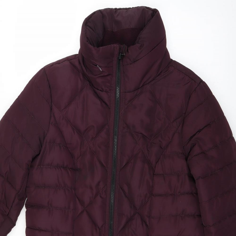 Marks and Spencer Womens Purple   Parka Coat Size 10
