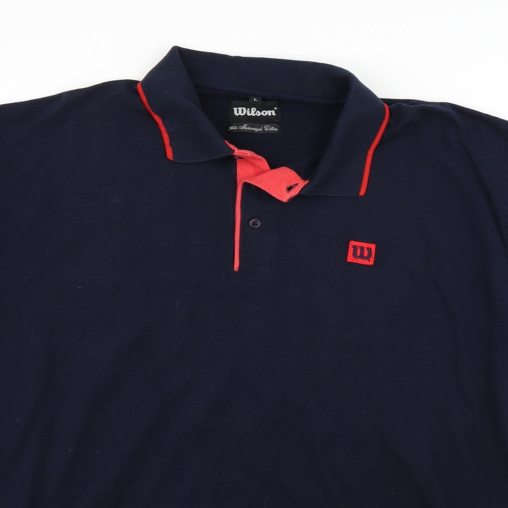 Wilson Mens Blue    Polo Size L