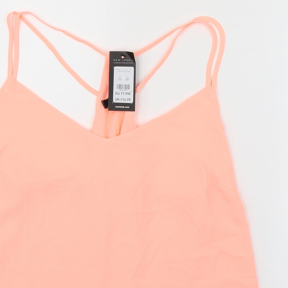 New Look Womens Pink   Camisole Tank Size 20
