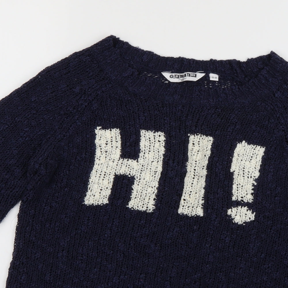 New Look Boys Blue   Pullover Jumper Size 12-13 Years