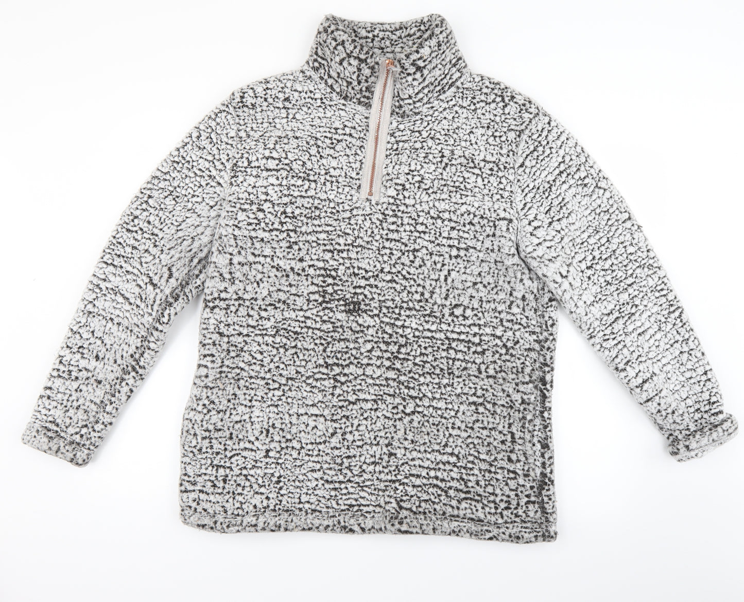 Nutmeg Womens Grey   Henley Jumper Size M