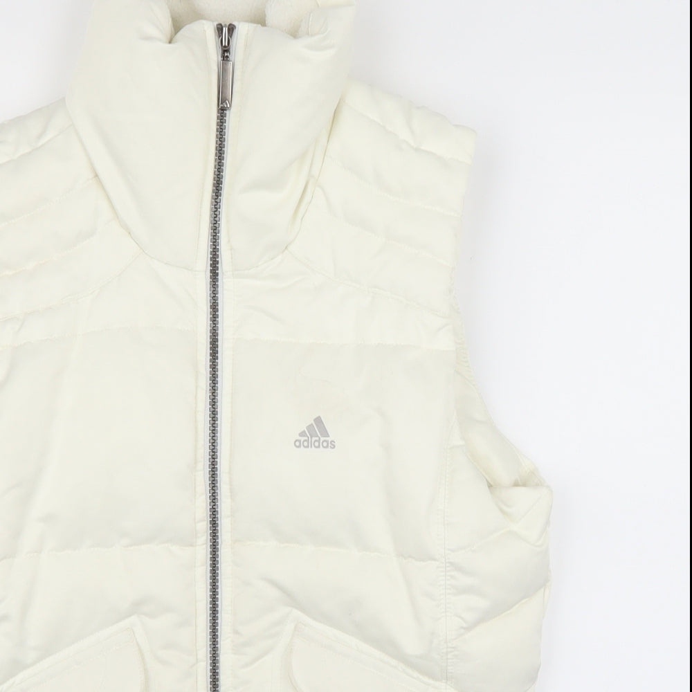 adidas Womens Ivory   Gilet Coat Size 10