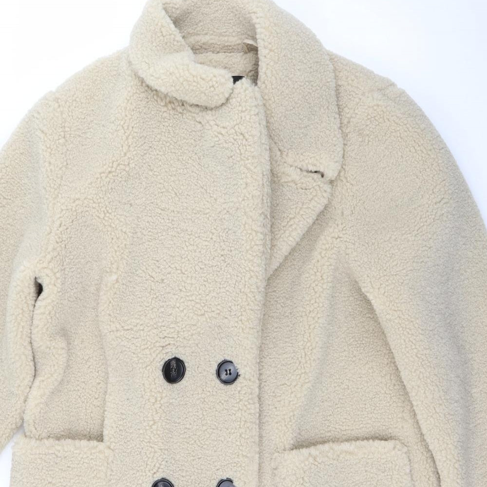 New Look Womens Beige   Overcoat Coat Size 14