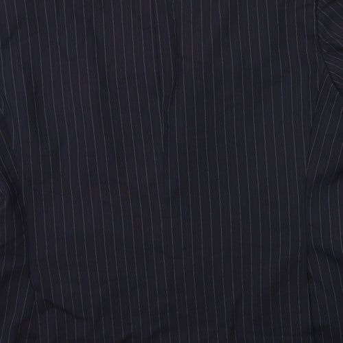 Preworn Mens Blue Striped  Jacket Suit Jacket Size 38