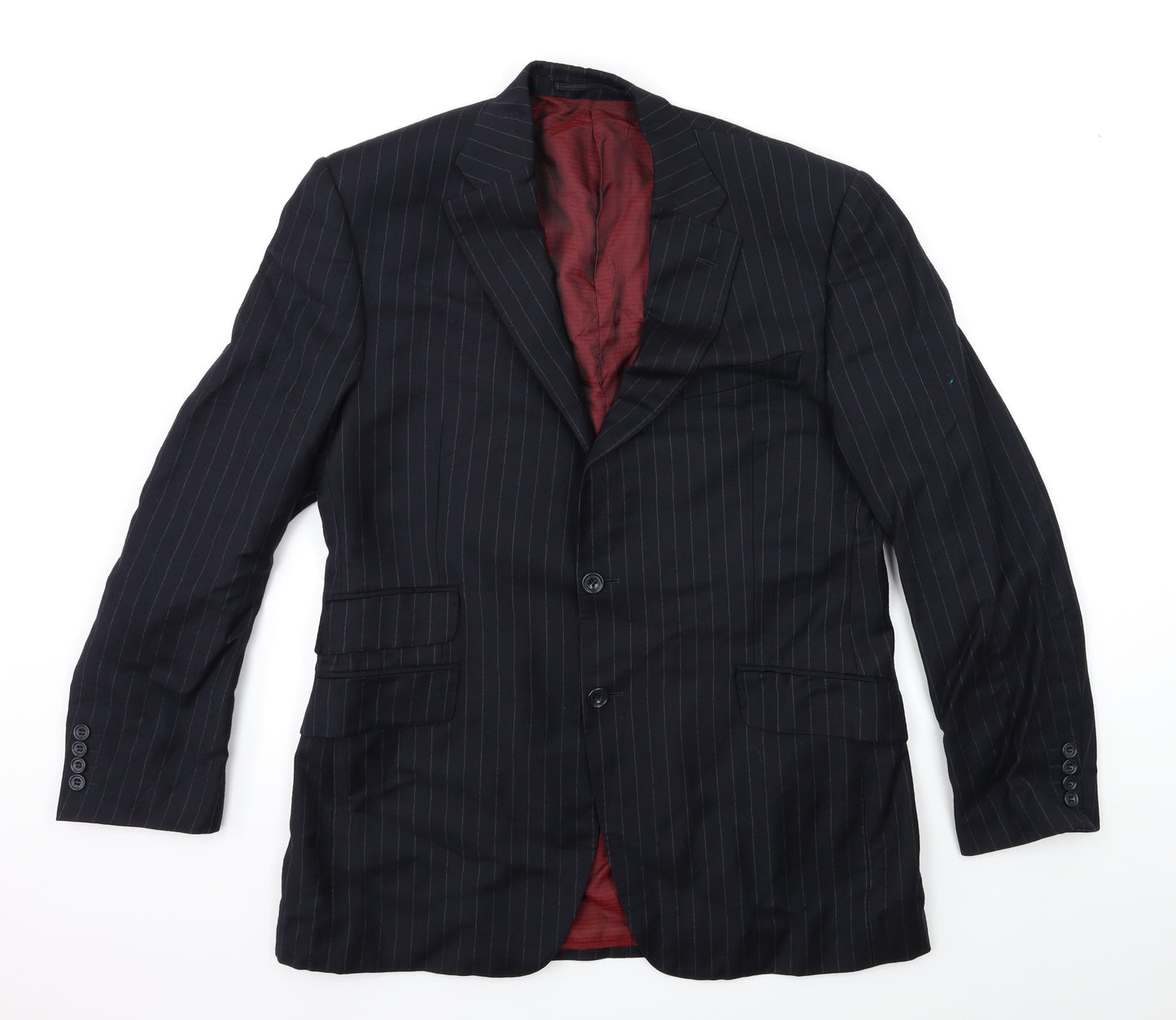 Marks and Spencer Mens Blue Striped  Jacket Suit Jacket Size 40