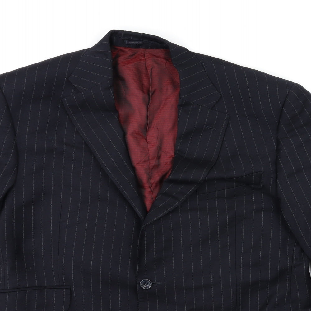 Marks and Spencer Mens Blue Striped  Jacket Suit Jacket Size 40