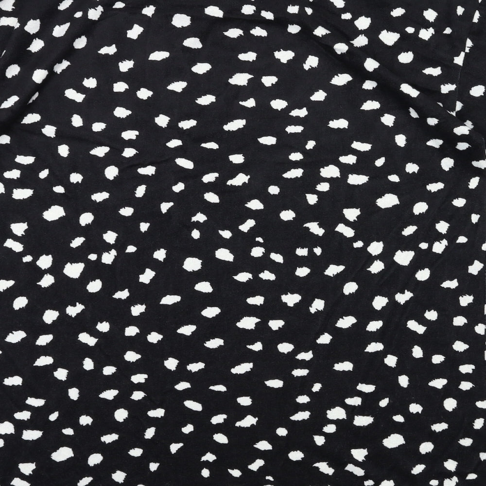 F&F Womens Black Animal Print Knit Pullover Jumper Size 16