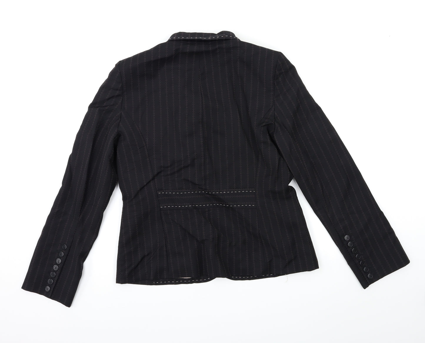 Coast Womens Black Striped  Jacket  Size 14