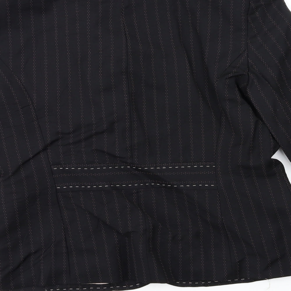 Coast Womens Black Striped  Jacket  Size 14