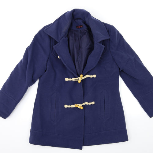 So Fabulous Womens Blue   Overcoat Coat Size 14