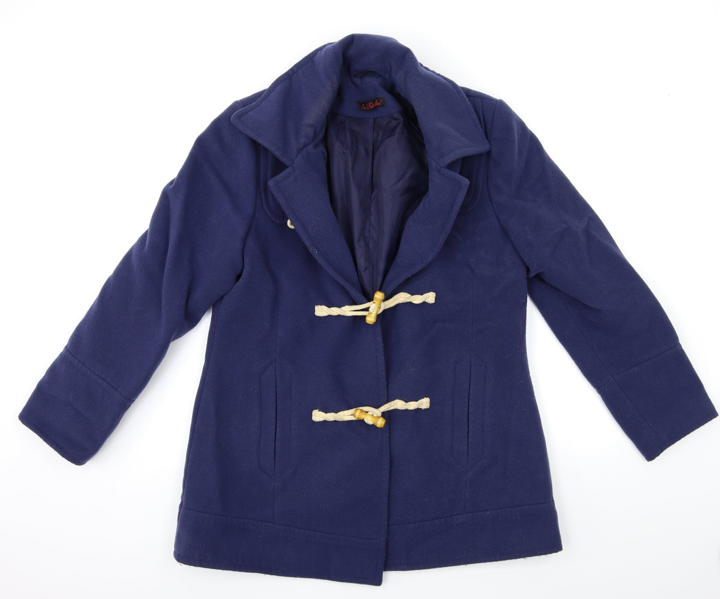 So Fabulous Womens Blue   Overcoat Coat Size 14
