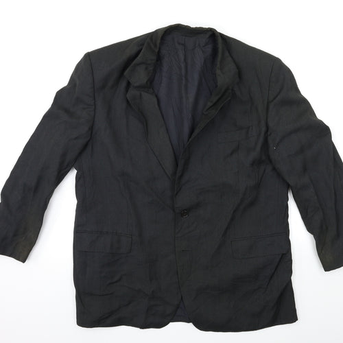 Preworn Mens Black   Jacket Suit Jacket Size 42