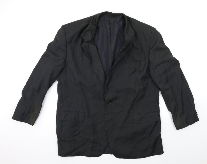 Preworn Mens Black   Jacket Suit Jacket Size 42