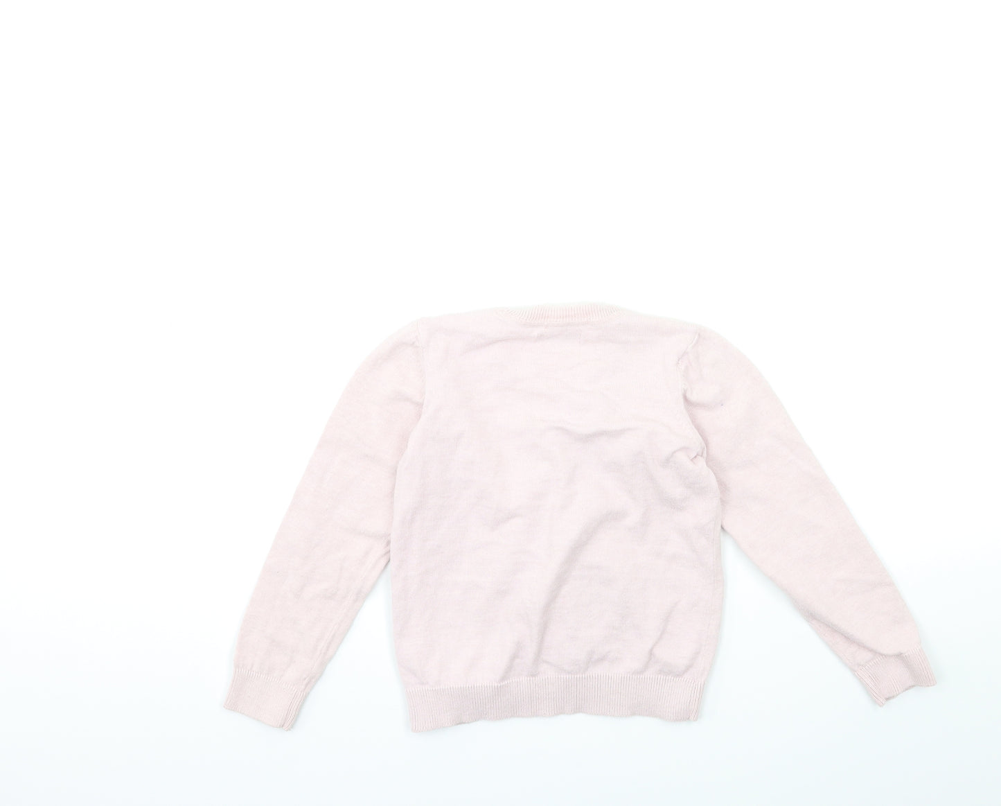 Malwee Girls Pink  Knit Cardigan Jumper Size 6 Years