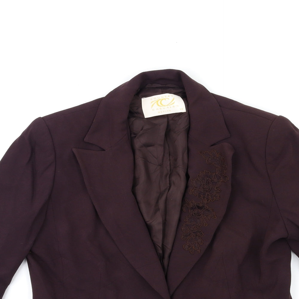 Country Casuals Womens Purple   Jacket Blazer Size 12