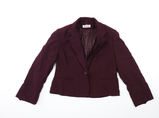 Front view of Kaleidoscope women’s red jacket coat, size UK 16