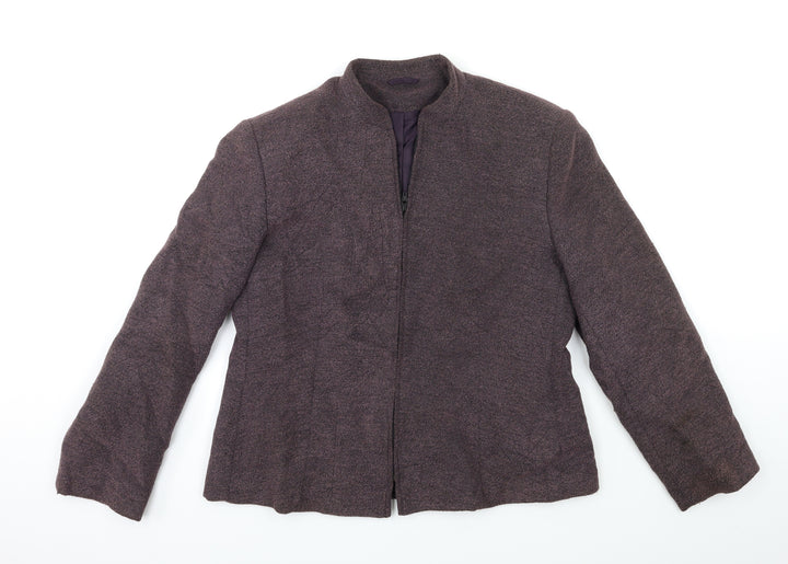 St Bernard Womens Purple Jacket Coat Size 16