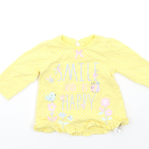 George Baby Yellow   Basic T-Shirt Size 0-3 Months
