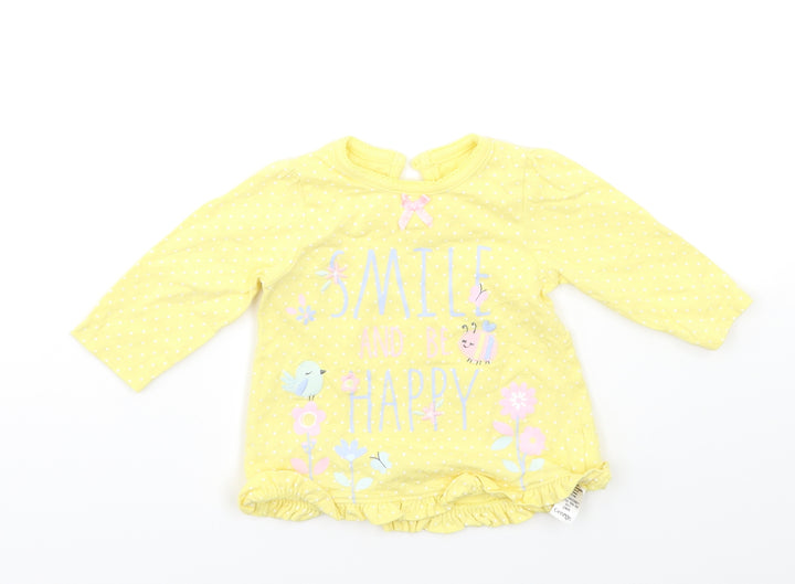George Baby Yellow   Basic T-Shirt Size 0-3 Months