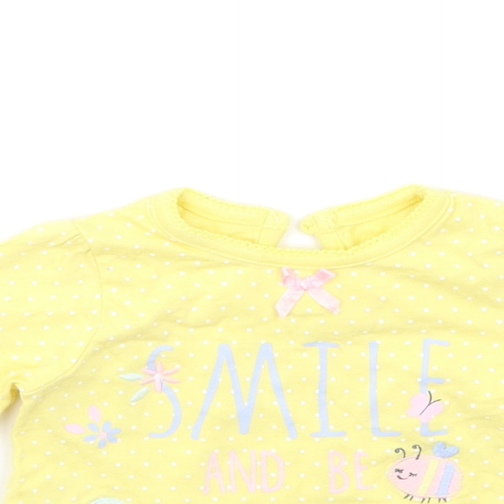 George Baby Yellow   Basic T-Shirt Size 0-3 Months