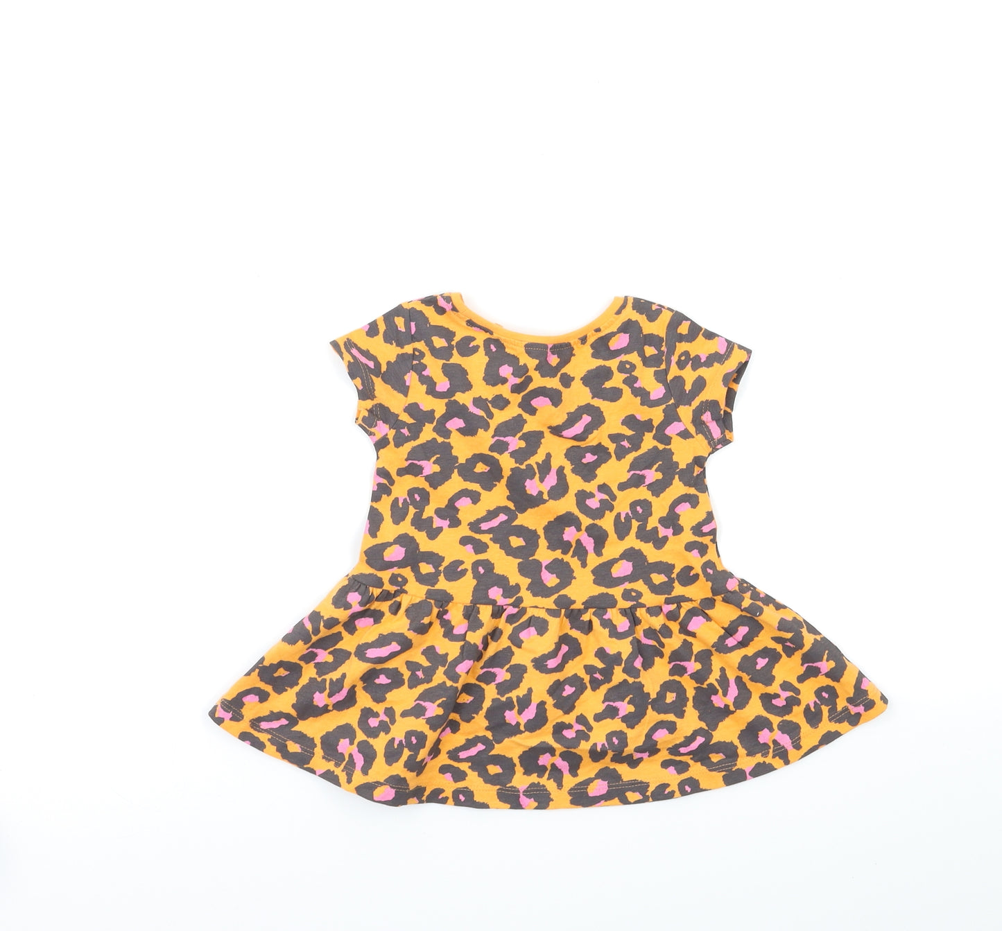 NEXT Baby Orange Animal Print  Basic T-Shirt Size 3-6 Months