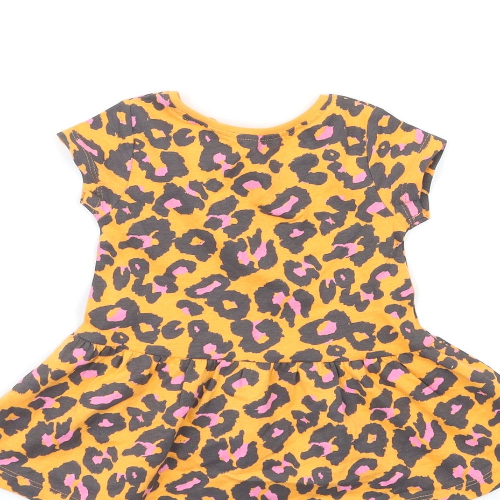 NEXT Baby Orange Animal Print  Basic T-Shirt Size 3-6 Months