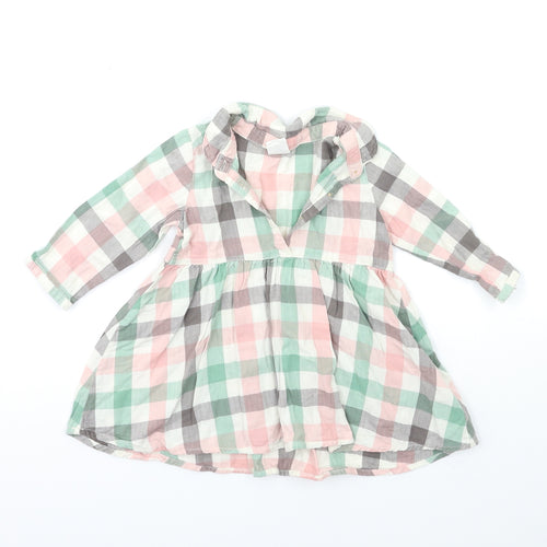 H&M Baby Pink Check  Shift  Size 6-9 Months