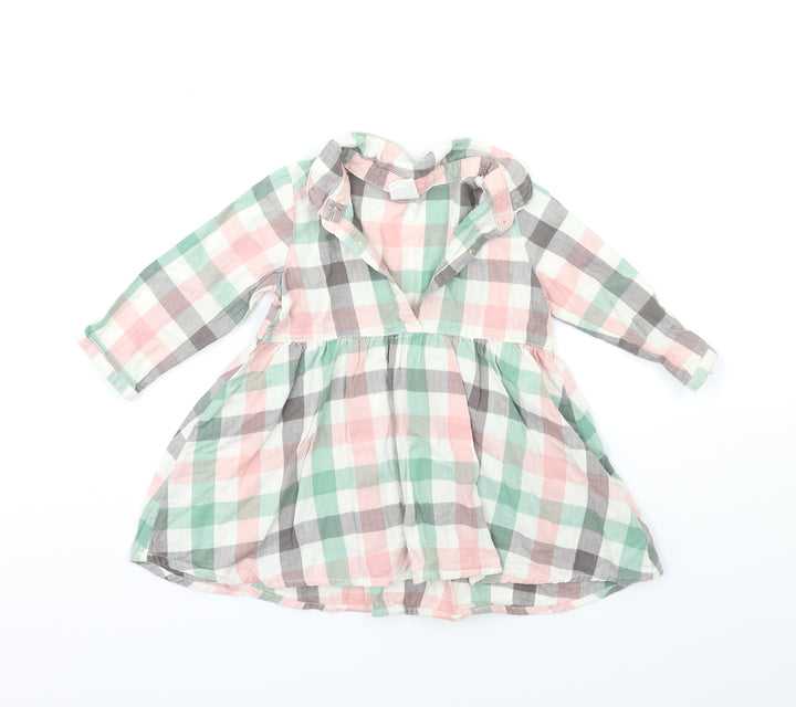 H&M Baby Pink Check Shift Size 6-9 Months