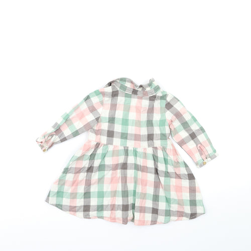 H&M Baby Pink Check  Shift  Size 6-9 Months