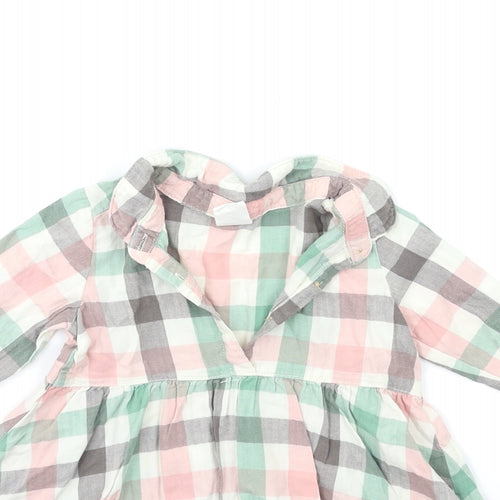 H&M Baby Pink Check  Shift  Size 6-9 Months