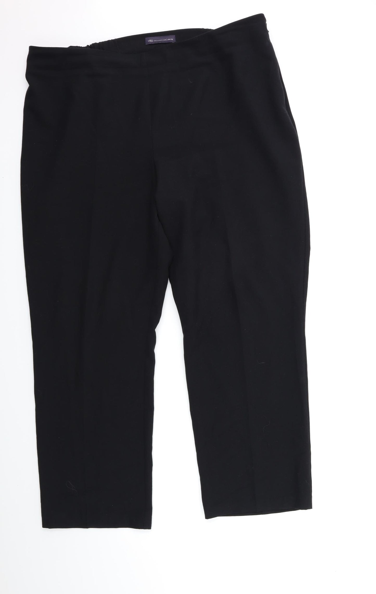 Marks and Spencer Womens Black   Trousers  Size 20 L28 in