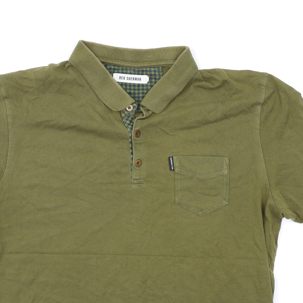 Ben Sherman Mens Green    Polo Size XL