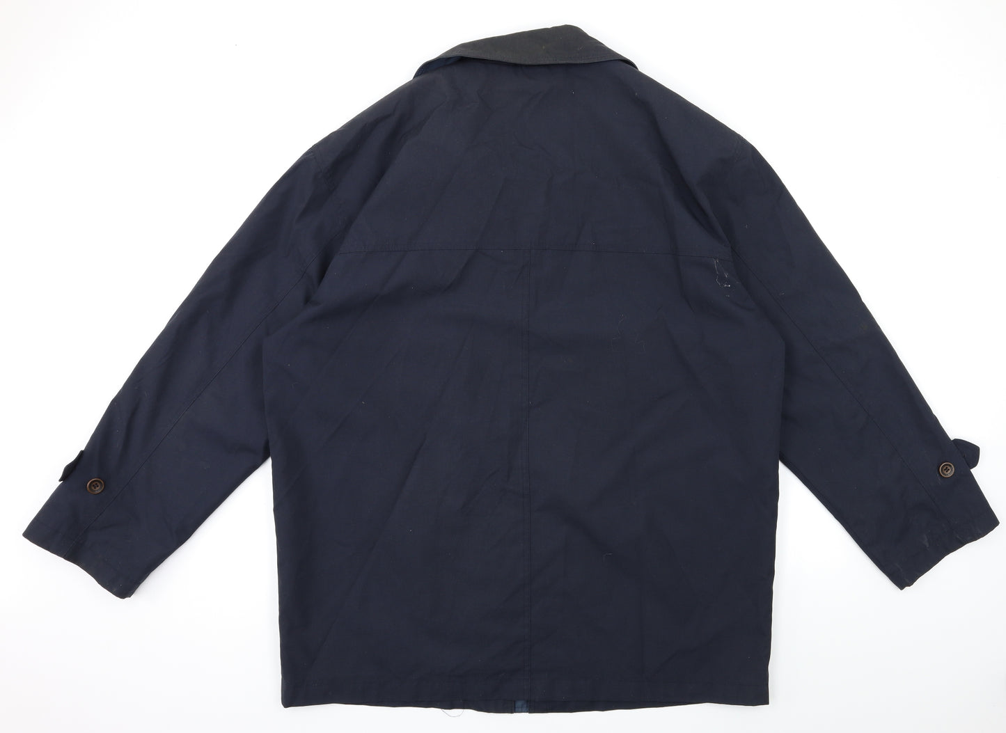 DANNIMAC Mens Blue   Overcoat Coat Size L