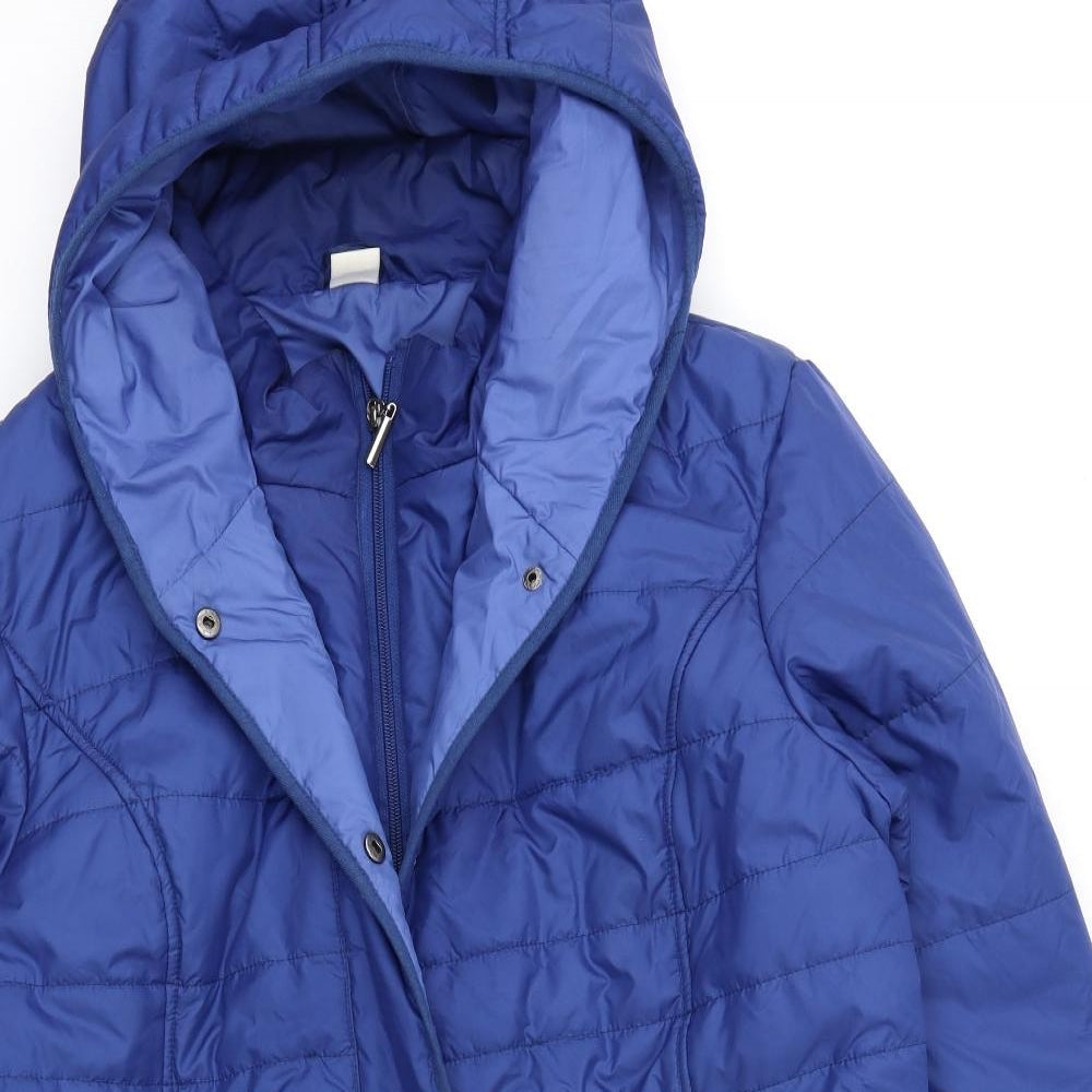 Cotton Traders Womens Blue   Parka Coat Size 20